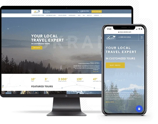 На изображении пример разработки сайта командой специалистов веб студии VOLL
