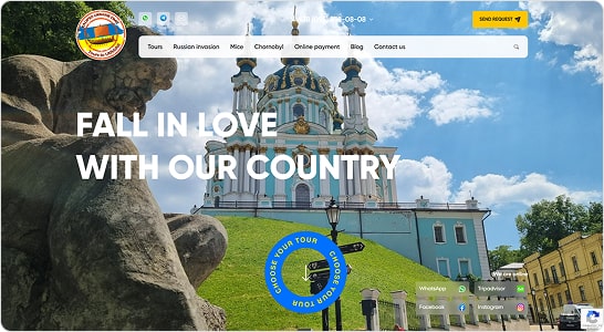 Лендінг для туристичних агентств