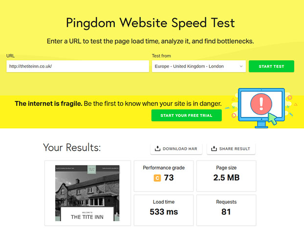 Pingdom Tools